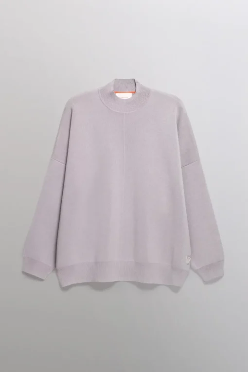 Gertrude Pull en maille col montant unisexe Arden Souris Shop
