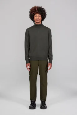 Gertrude Pull en maille col roulé Eliott Kaki Clearance