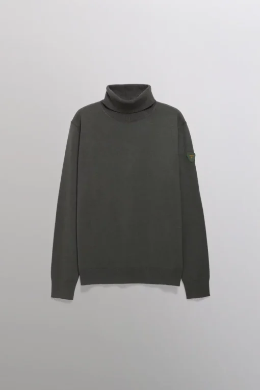 Gertrude Pull en maille col roulé Eliott Kaki Clearance