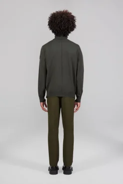 Gertrude Pull en maille col roulé Eliott Kaki Clearance