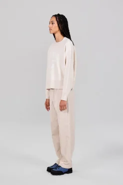 Gertrude Pull en maille jacquard ample Natalia Beige Sale