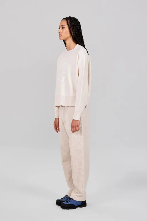 Gertrude Pull en maille jacquard ample Natalia Beige Sale