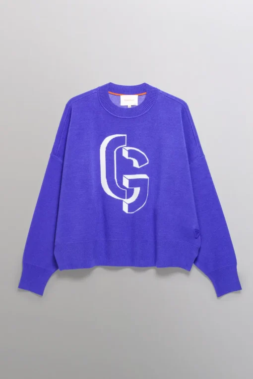 Gertrude Pull en maille jacquard ample Natalia Prusse Sale