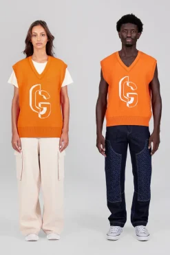 Gertrude Pull en maille épaisse Alba Orange Cheap