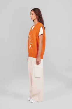 Gertrude Pull en maille épaisse Alba Orange Cheap