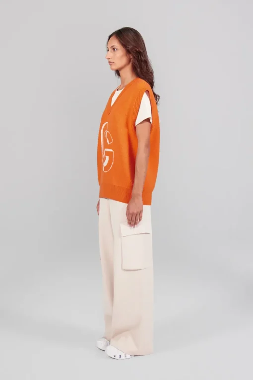 Gertrude Pull en maille épaisse Alba Orange Cheap