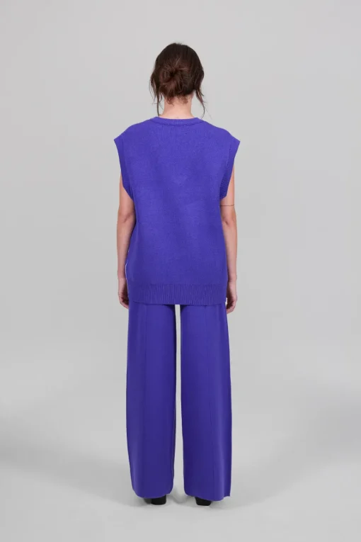 Gertrude Pull en maille épaisse Alba Prusse Discount