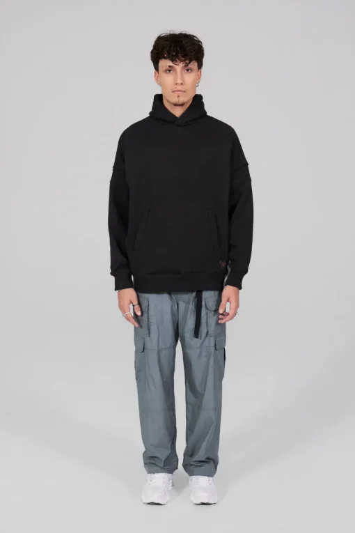 Gertrude Sweat à capuche bicolore unisexe Austen Black/anthra Sale