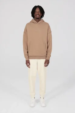 Gertrude Sweat à capuche bicolore unisexe Austen Taupe/beige New