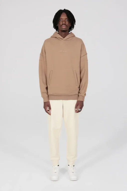 Gertrude Sweat à capuche bicolore unisexe Austen Taupe/beige New