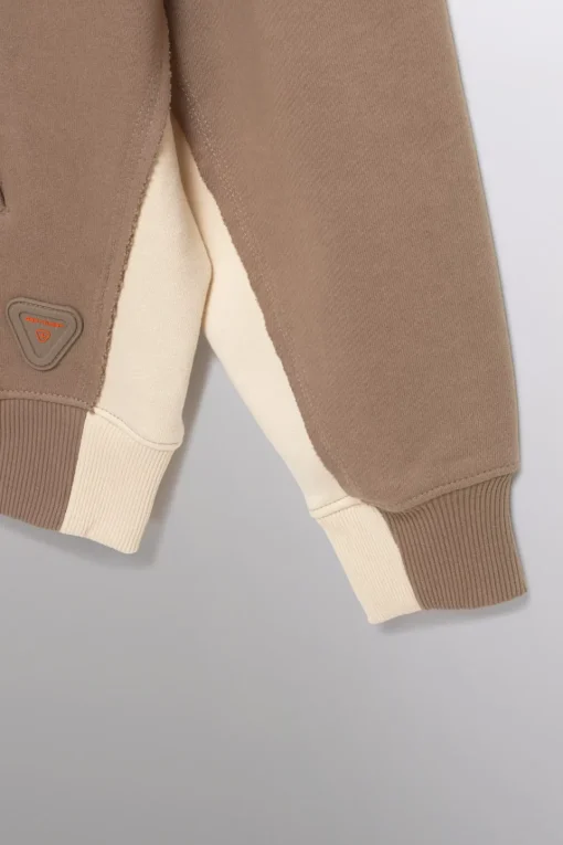 Gertrude Sweat à capuche bicolore unisexe Austen Taupe/beige New
