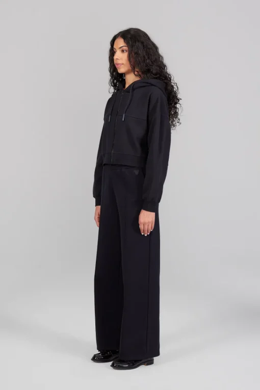Gertrude Sweat à capuche cropped Amina Noir Best
