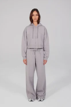 Gertrude Sweat à capuche cropped Amina Souris Best Sale