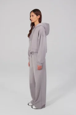 Gertrude Sweat à capuche cropped Amina Souris Best Sale