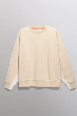 Gertrude Sweat col rond bicolore unisexe Stan Beige/white Cheap