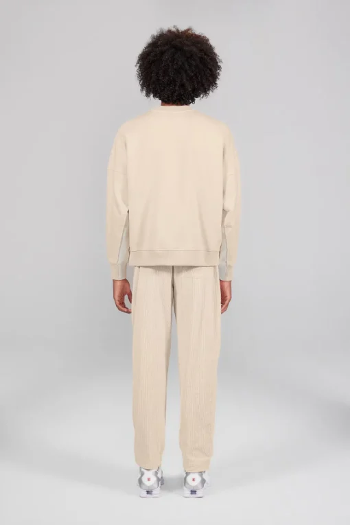 Gertrude Sweat col rond bicolore unisexe Stan Beige/white Cheap