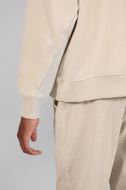 Gertrude Sweat col rond bicolore unisexe Stan Beige/white Cheap