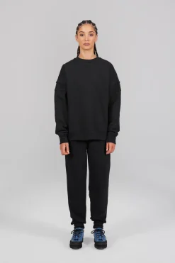 Gertrude Sweat col rond bicolore unisexe Stan Black/anthra Fashion