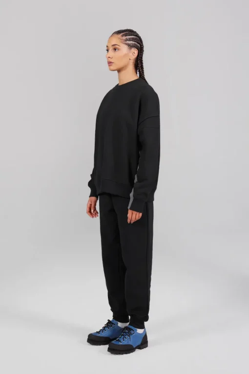 Gertrude Sweat col rond bicolore unisexe Stan Black/anthra Fashion