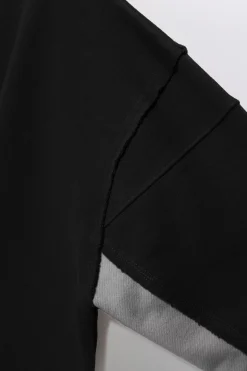 Gertrude Sweat col rond bicolore unisexe Stan Black/anthra Fashion