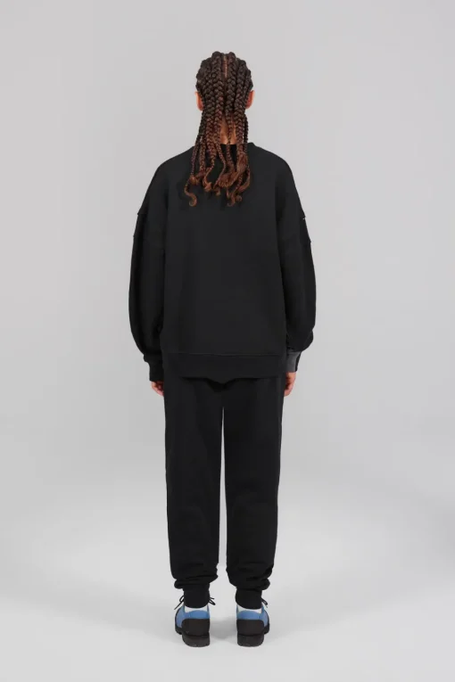 Gertrude Sweat col rond bicolore unisexe Stan Black/anthra Fashion