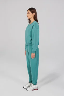 Gertrude Sweat col rond Meryl Lichen Cheap