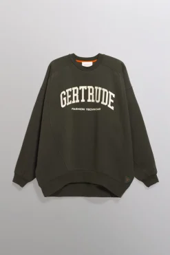 Gertrude Sweat col rond unisexe Ilona Kaki Sale