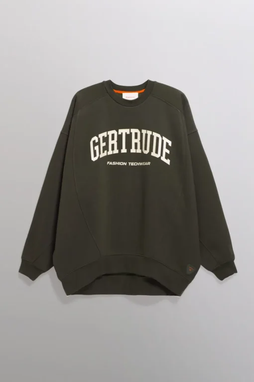 Gertrude Sweat col rond unisexe Ilona Kaki Sale