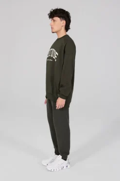 Gertrude Sweat col rond unisexe Ilona Kaki Sale