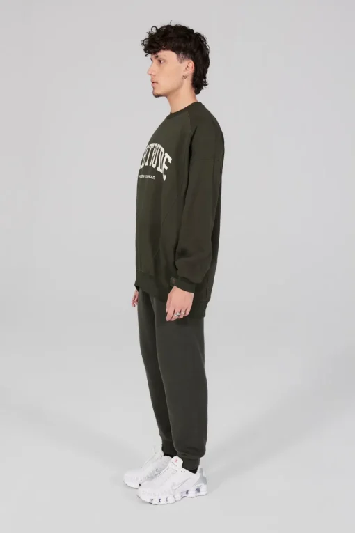Gertrude Sweat col rond unisexe Ilona Kaki Sale