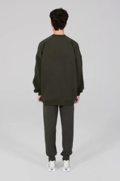 Gertrude Sweat col rond unisexe Ilona Kaki Sale