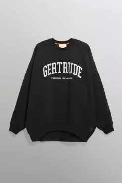 Gertrude Sweat col rond unisexe Ilona Noir Best Sale