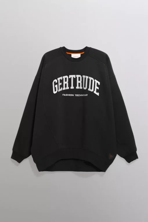 Gertrude Sweat col rond unisexe Ilona Noir Best Sale