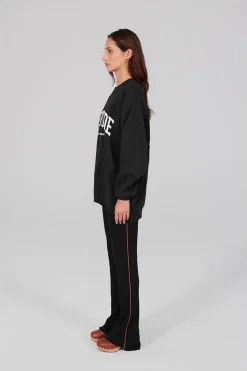 Gertrude Sweat col rond unisexe Ilona Noir Best Sale