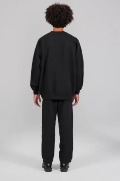Gertrude Sweat col rond unisexe Ilona Noir Best Sale