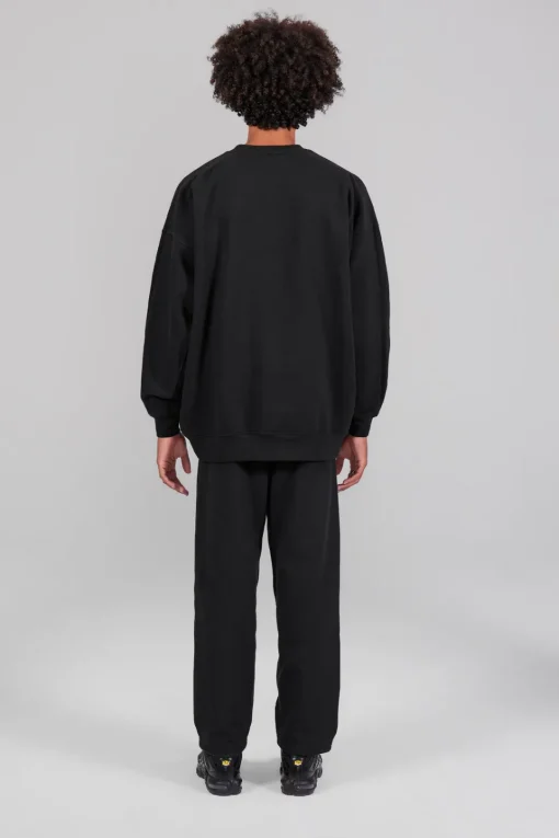 Gertrude Sweat col rond unisexe Ilona Noir Best Sale