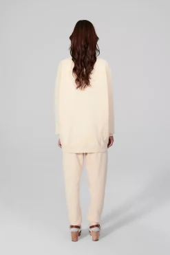 Gertrude Sweat col rond unisexe Ilona Beige Online