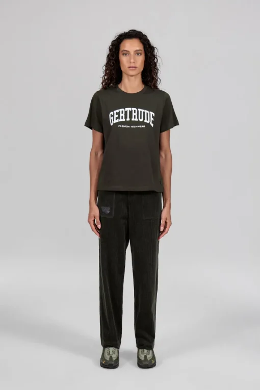 Gertrude Tee-shirt à manches courtes Léopoldine College Kaki Sale