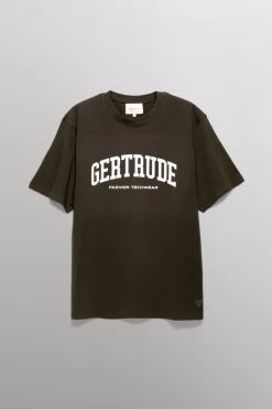 Gertrude Tee-shirt à manches courtes Léopoldine College Kaki Sale