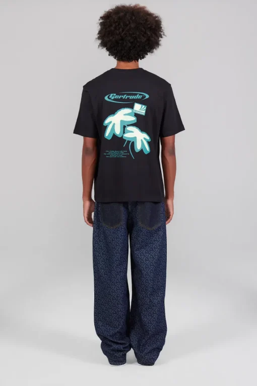 Gertrude Tee-shirt à manches courtes Leonce Flower Noir Store