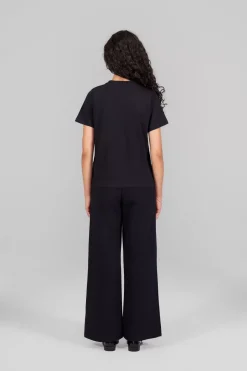 Gertrude Tee-shirt à manches courtes Léopoldine Noir Flash Sale