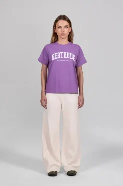 Gertrude Tee-shirt à manches courtes Léopoldine College Mauve Sale