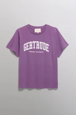 Gertrude Tee-shirt à manches courtes Léopoldine College Mauve Sale