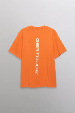 Gertrude Tee-shirt à manches courtes Leonce Script Orange Fashion