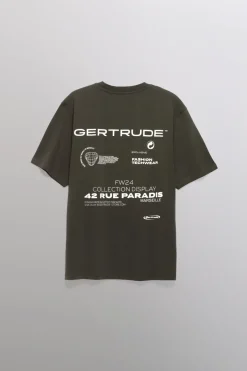 Gertrude Tee-shirt à manches courtes Leonce Store Kaki Sale