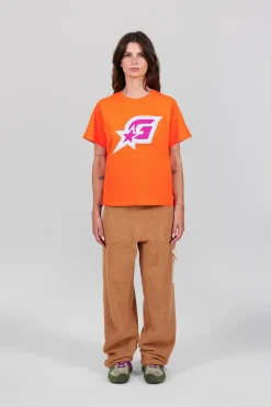 Gertrude Tee-shirt à manches courtes Léopoldine Star Orange Sale
