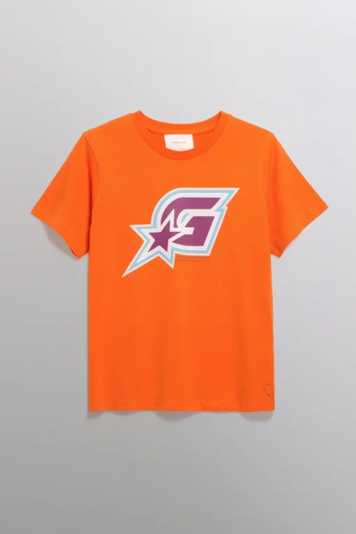Gertrude Tee-shirt à manches courtes Léopoldine Star Orange Sale