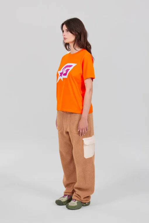 Gertrude Tee-shirt à manches courtes Léopoldine Star Orange Sale
