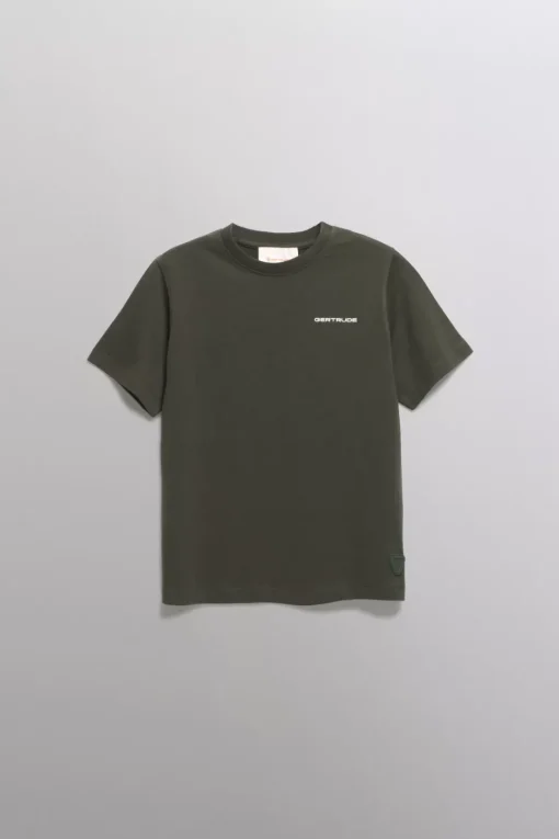 Gertrude Tee-Shirt manches courtes unisexe Little Leonce Kaki Outlet
