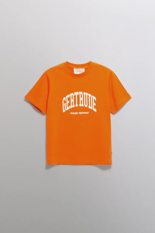 Gertrude Tee-Shirt manches courtes unisexe Little Leonce Orange Clearance